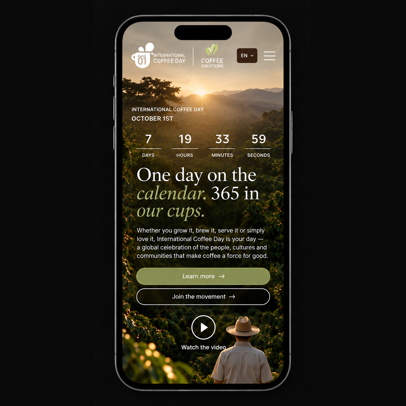site responsivo international coffee day 2